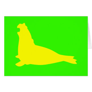 Elephant Seal Card Yellow