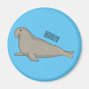 Elephant seal cartoon illustration magnet