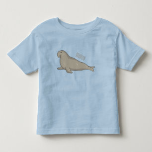 Elephant seal cartoon illustration toddler t-shirt