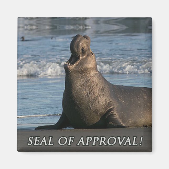 Elephant Seal Of Approval Magnet (Front)