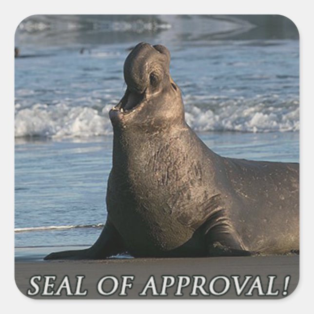 Elephant Seal Of Approval Sticker (Front)
