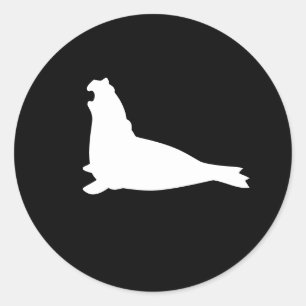 Elephant Seal Sticker White
