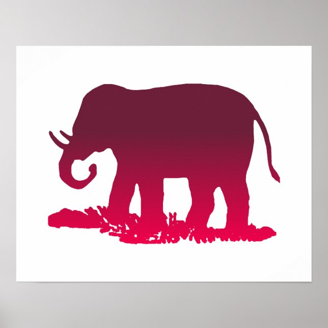 Elephant Shape Poster (Front)