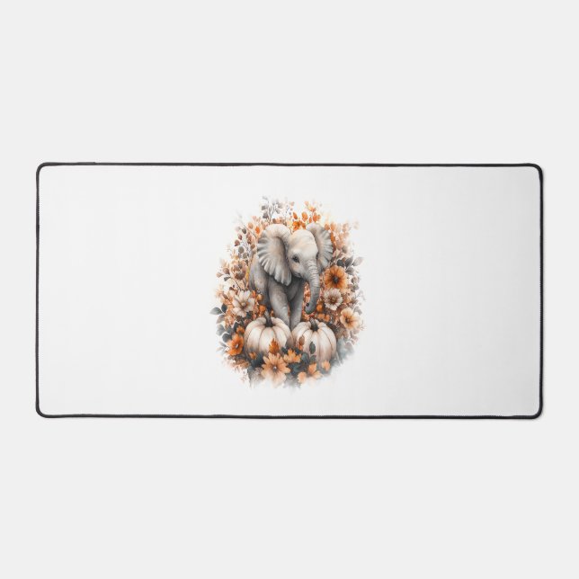 Elephant Shirt Country Pumpkin Desk Mat (Front)