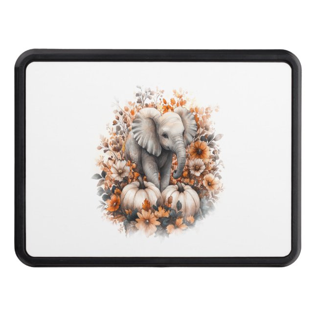 Elephant Shirt Country Pumpkin Trailer Hitch Cover (Front)