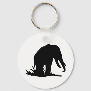 Elephant Silhouette Keychain