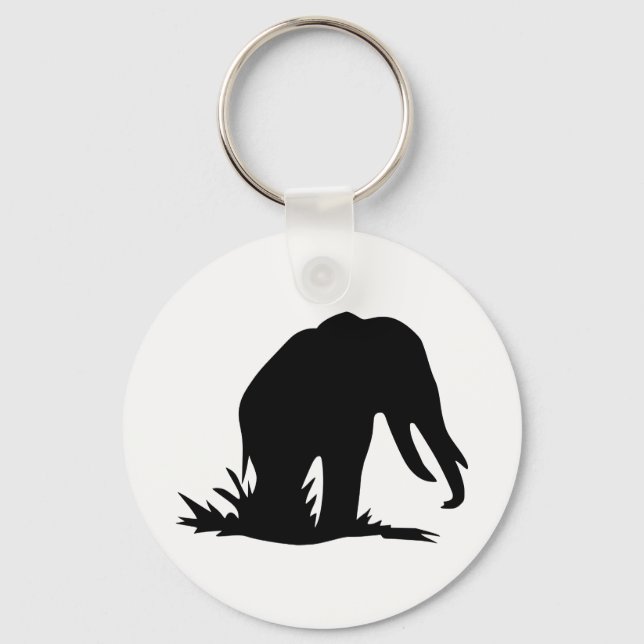 Elephant Silhouette Keychain (Front)