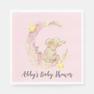 Elephant Sitting On a Moon Napkin