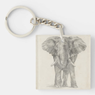 Elephant Sketch Keychain