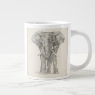 Elephant Sketch Large Coffee Mug