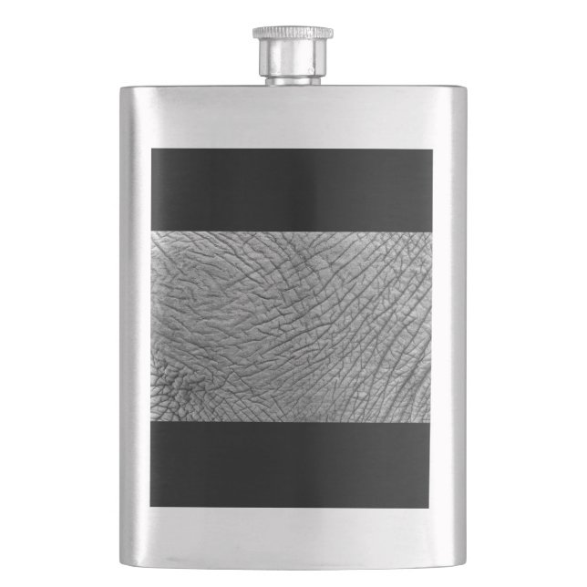 Elephant skin hip flask (Front)