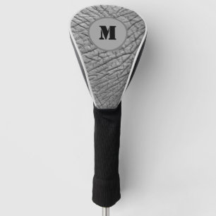 Elephant skin pattern modern monogram customizable golf head cover