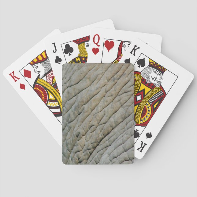 Elephant Skin Personalized With Your Name Playing Cards (Back)