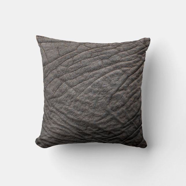 Elephant skin texture pachyderm throw pillow (Front)