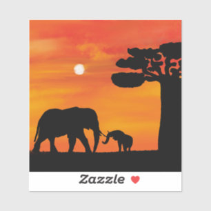 elephant, ,sky ,animals ,sunrise ,nature ,africa ,