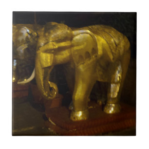 Elephant Small (4.25" x 4.25") Ceramic Photo Tile