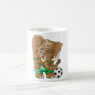 Elephant Soccer Player Funny Sports Animal Coffee Mug