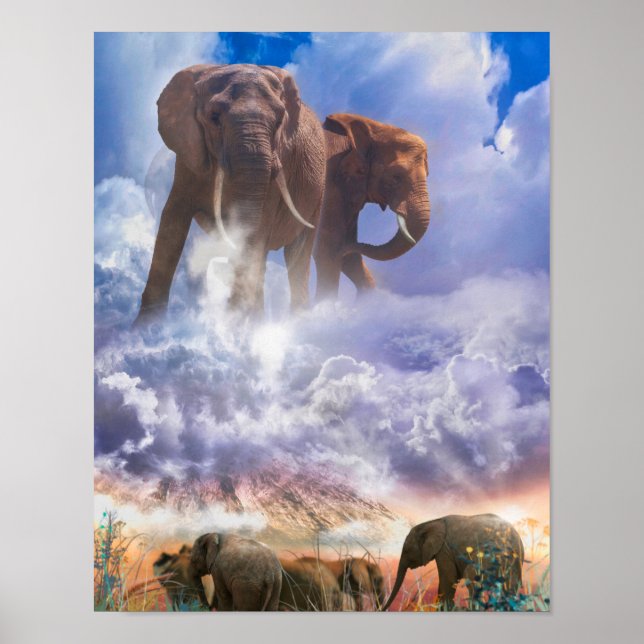 ELEPHANT SPIRITS OF Mount Kilimanjaro Poster (Front)