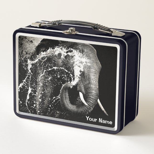 Elephant Splash Lunch Box – Custom Tin (Front)