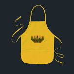 Elephant Star Menorah Apron<br><div class="desc">Graphic illustration of an elephants,  giraffe,  and Star of David menorah design.</div>
