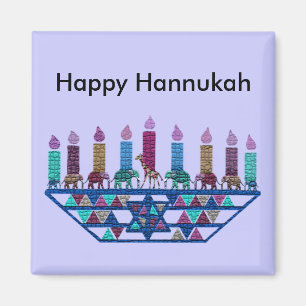 Eléphant Star Menorah Magnet