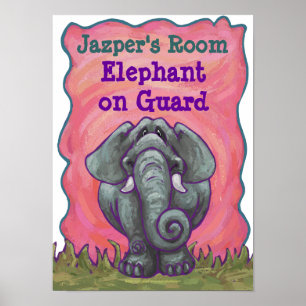 Elephant Stationery Poster