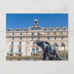 Elephant statue outside museum d'Orsay in Paris Postcard