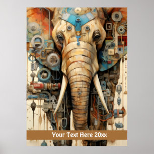 Elephant Steampunk Poster