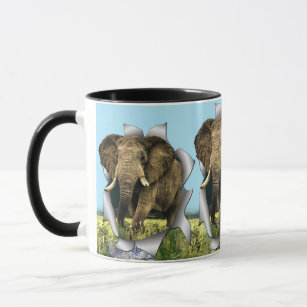 Elephant Stepping Through Paper Mug