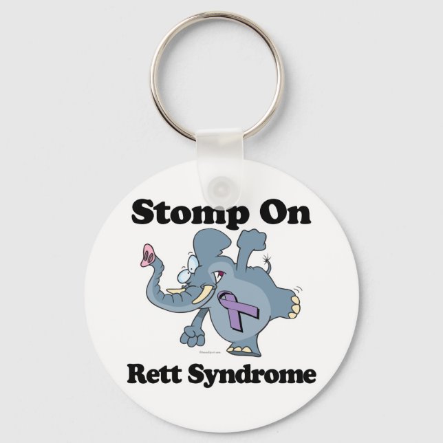 Elephant Stomp On Rett Syndrome Keychain (Front)