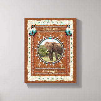Elephant Strength Energy Canvas Print