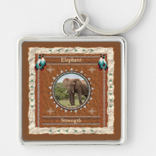 Elephant Strength Energy Keychain