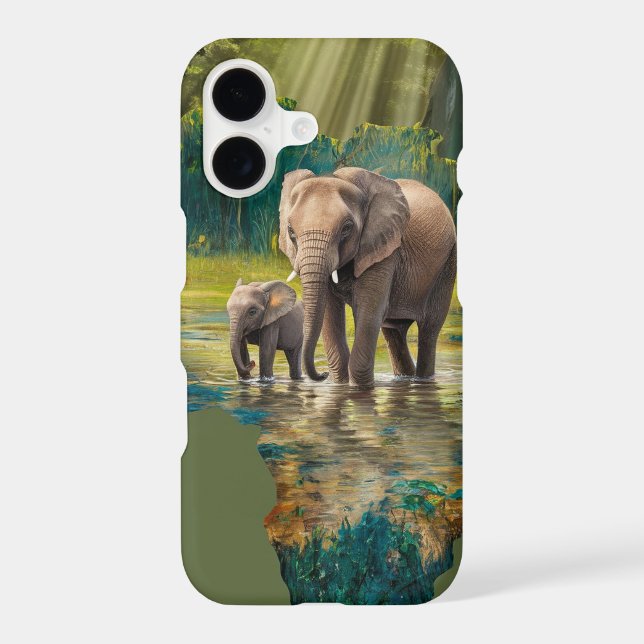 Elephant Stroll Through African Waters (Back)
