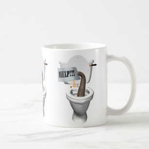 Elephant Stuck In Toilet Coffee Mug