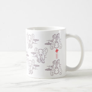 Elephant style coffee mug