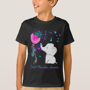 Elephant Suicide Prevention Awareness - Ribbon Gif T-Shirt