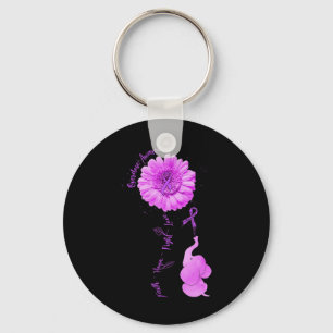 Elephant Sunflower Faith Hope Fight Love Overdose  Keychain