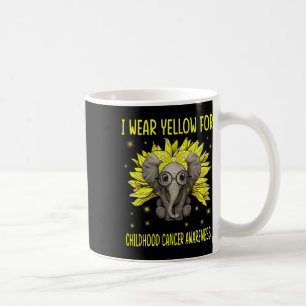 Elephant Sunflower I Wear For Yellow Childhood Can Coffee Mug