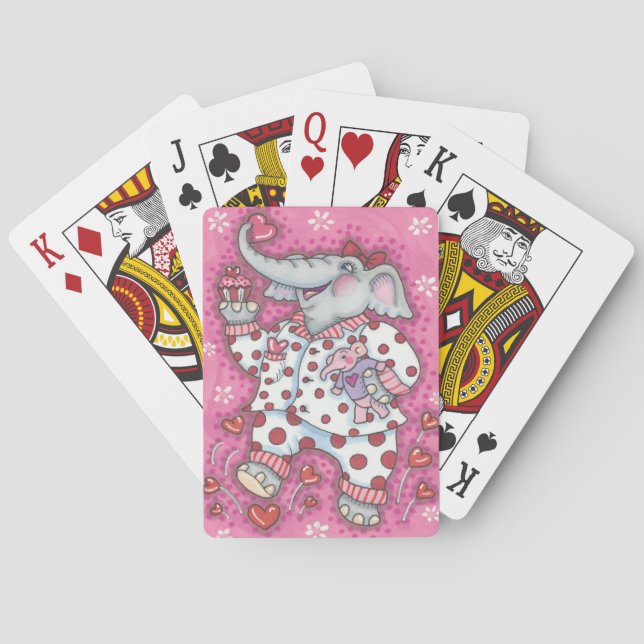 Elephant Sweetheart STANDARD PLAYING CARDS Poker (Back)