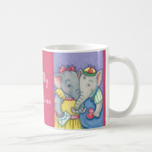 Elephant Sweethearts BE MY VALENTINE MUG Customize