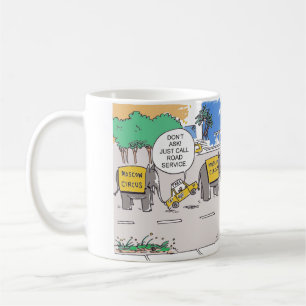 Elephant Taxi Line mug