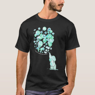 Elephant Teal Balloons Progressive Supranuclear Pa T-Shirt
