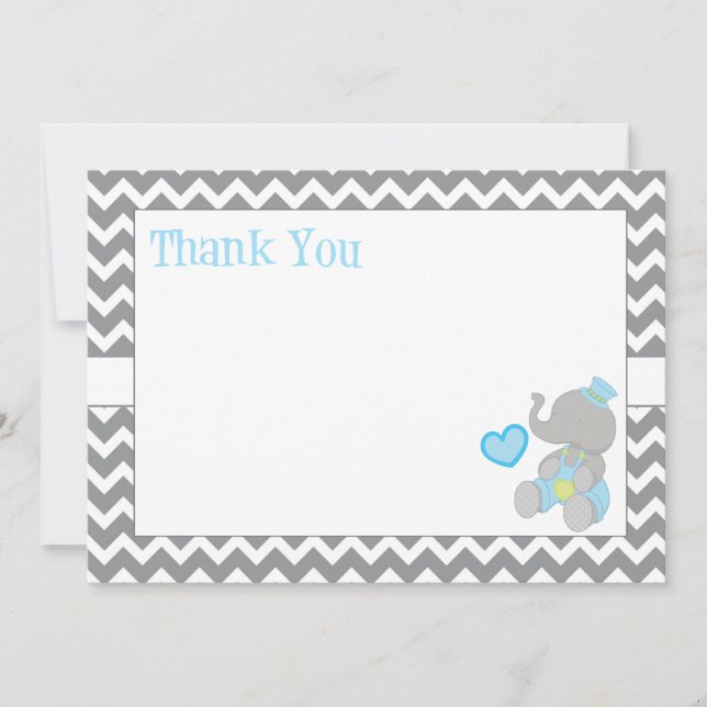 Elephant Thank You Card (Front)
