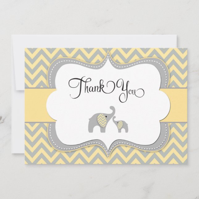 Elephant Thank You Card (Front)