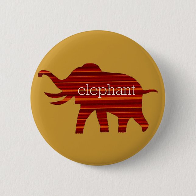 ELEPHANT THEATER 2 INCH ROUND BUTTON (Front)