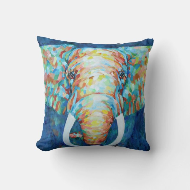 Elephant Throw Pillow (Front)