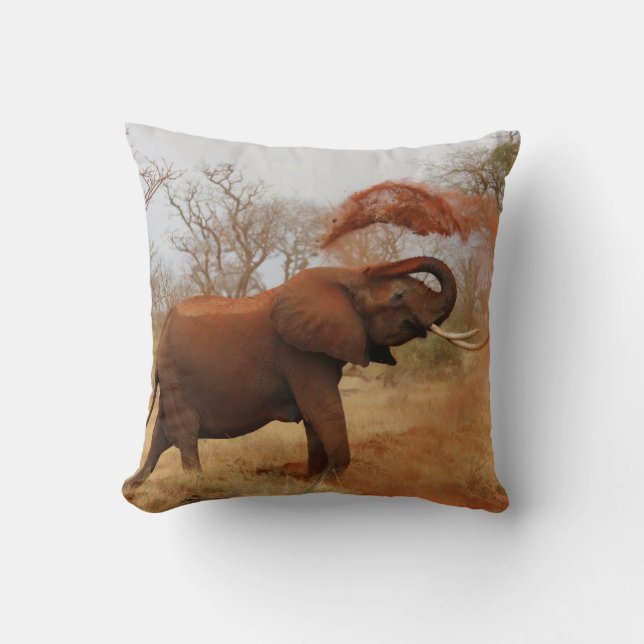 Elephant Throw Pillow (Front)