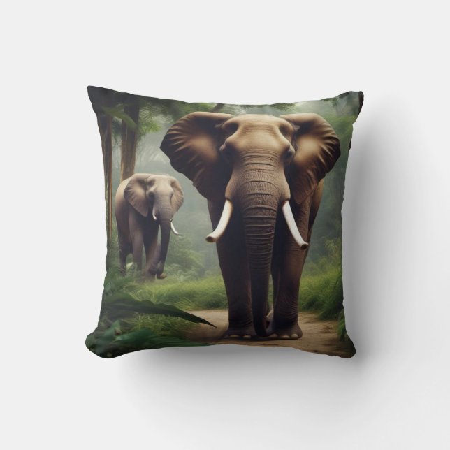 Elephant  throw pillow (Front)