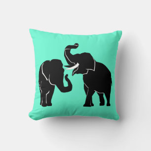 Elephant Throw Pillow - Custom Colours