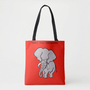 Elephant - tote bag